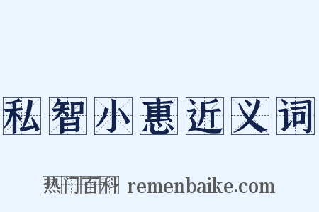 私智小惠近义词是什么意思的图片